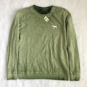 NEW VS PINK Green Sweatshirt